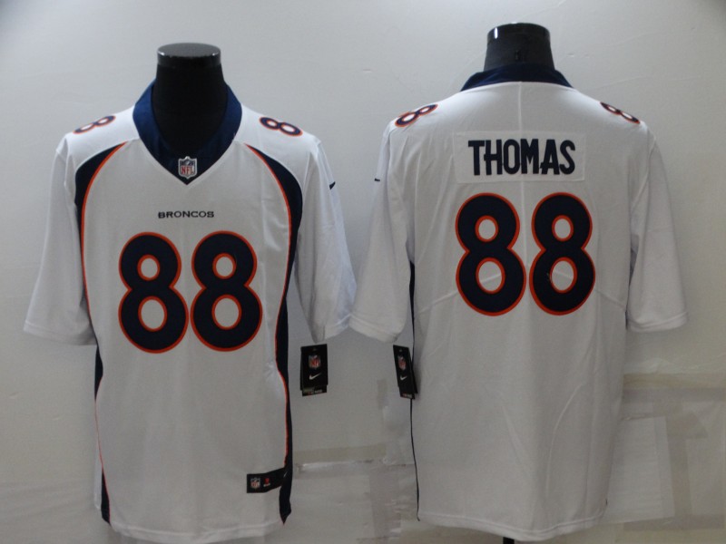 2022 Men Denver Broncos #88 Thomas white Nike Vapor Limited NFL Jersey->miami marlins->MLB Jersey